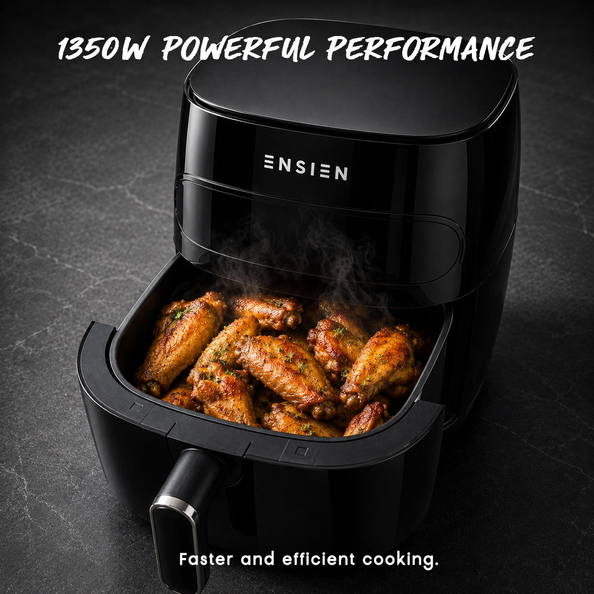 Ensien 5.5L Digital Air Fryer | 7 Presets, Viewing Window, 2-Year Warranty | EN-AF-5.5L