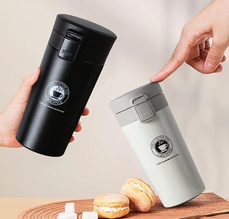Stainless Steel Tumbler Vacuum Flask Bottle Thermo Tea Stainless Steel Coffee Mug  (380 ml)(Generic)
