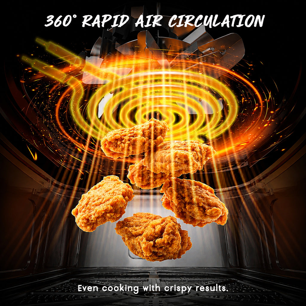 Ensien 5.5L Digital Air Fryer | 7 Presets, Viewing Window, 2-Year Warranty | EN-AF-5.5L