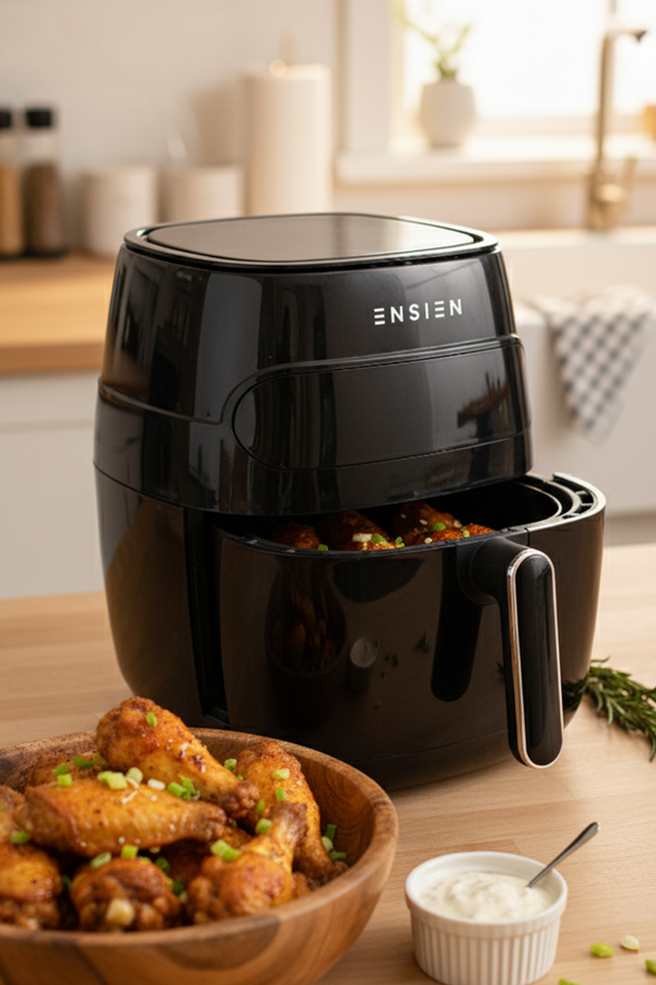 Ensien 5.5L Digital Air Fryer | 7 Presets, Viewing Window, 2-Year Warranty | EN-AF-5.5L