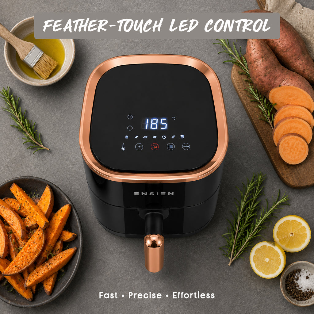Ensien 4L Digital Air Fryer | 360° Rapid Air, Non-Stick Basket | EN-AF-4L