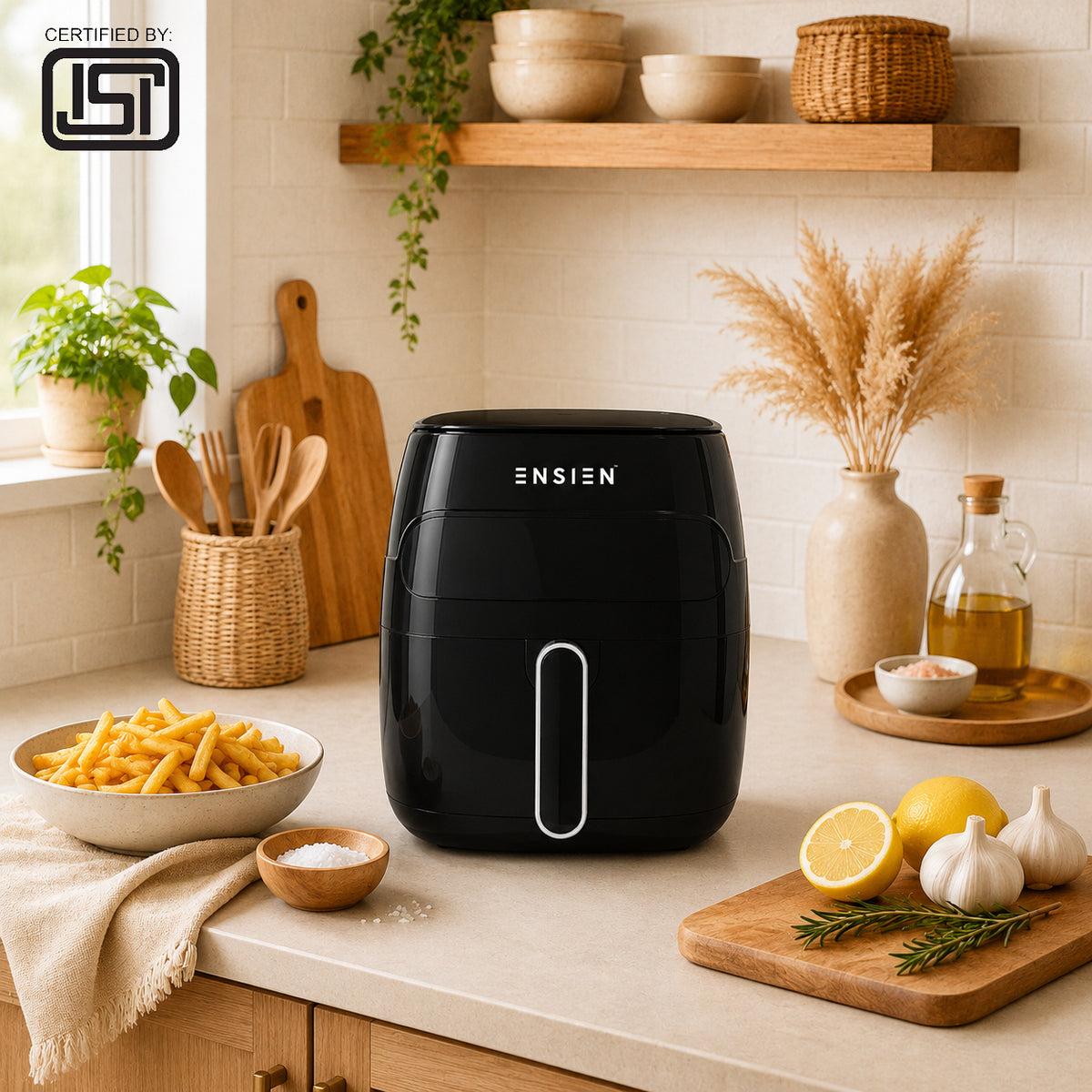 Ensien 5.5L Digital Air Fryer | 7 Presets, Viewing Window, 2-Year Warranty | EN-AF-5.5L